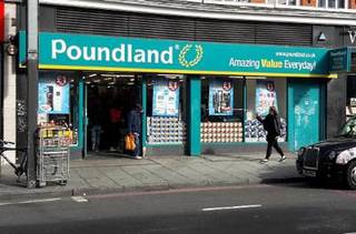 Poundland-Filiale in London - das Unternehmen gehört zum Steinhoff-Einzelhandelskonzerns. Bild und Copyright: Michael Barck / www.4investors.de.