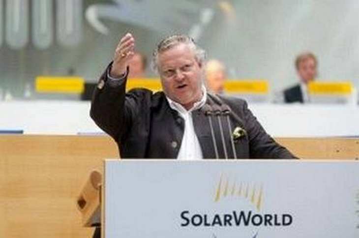 Konzernchef Frank Asbeck hat über seine Eifelstrom GmbH für mehr als eine Million Euro Solarworld-Aktien verkauft. Bild und Copyright: Solarworld