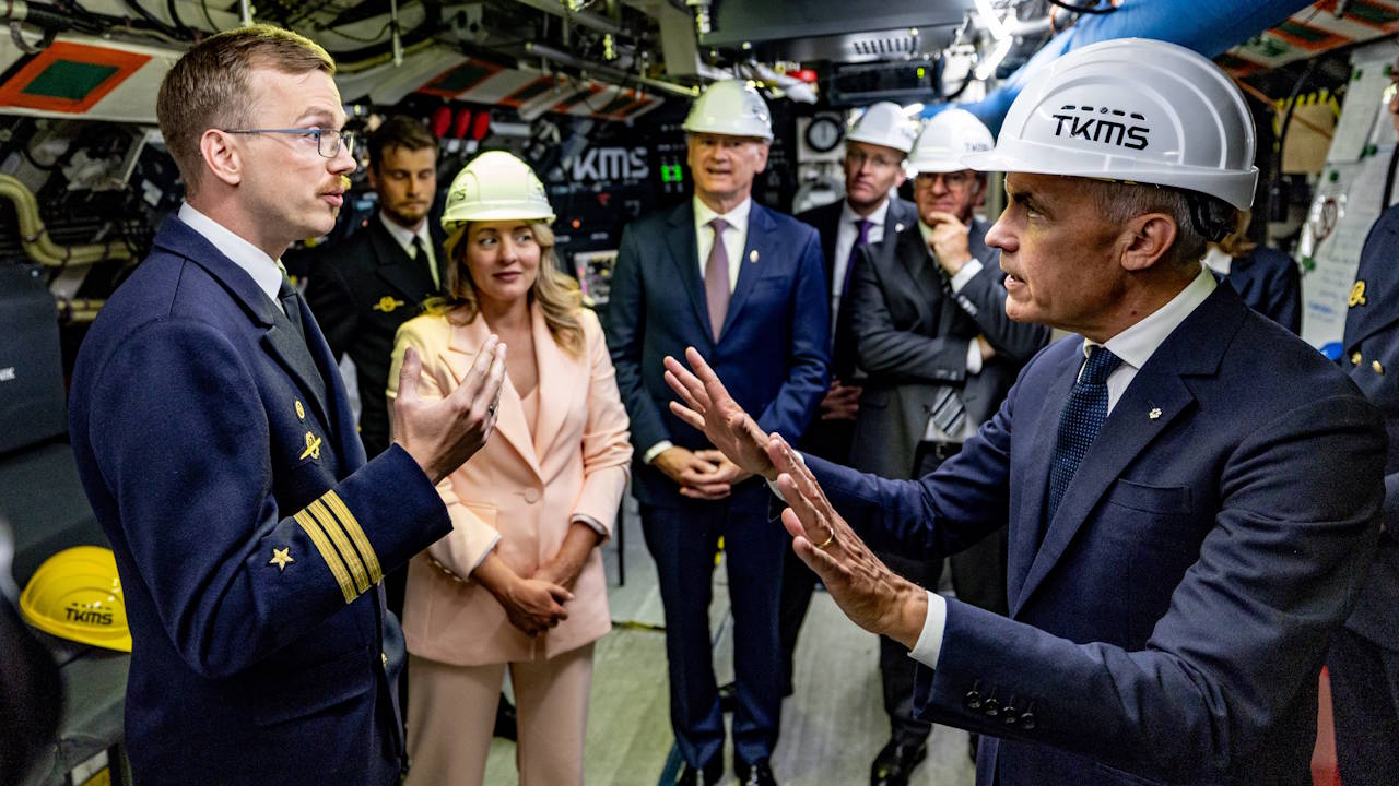 Kanadas Premierminister Mark Carney war im August bei TKMS in Kiel - das Thema: Ein Großauftrag für U-Boote der 212CD-Klasse. Bild und Copyright: TKMS.