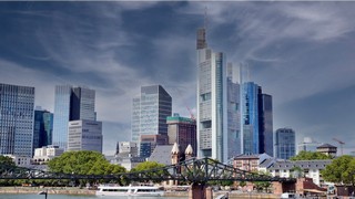 Banken-Skyline in Frankfurt.