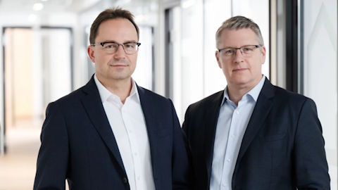 Das neue Vorstandsteam von NFON: Andreas Wesselmann, CEO (links) und Alexander Beck, CFO (rechts). Bild und Copyright: NFON.