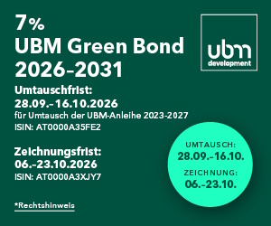 Neuemission 7% UBM Green Bond 2026-2031